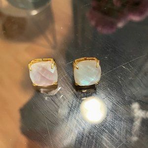 Kate Spade Opalescent Clear Gumdrop Stud Earrings